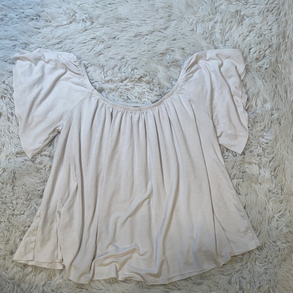 Nordstrom BP White Off the Shoulder Peasant Top -‎ Size Small - Picture 5 of 5